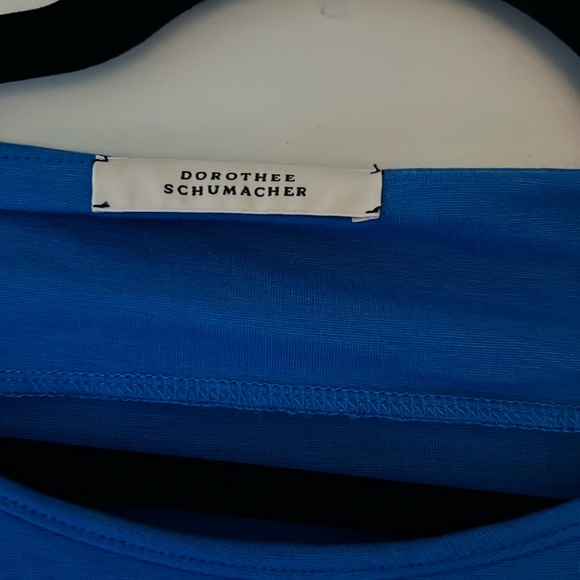 Adorable Cobalt Blue Designer Dorothee Schumacher Dress WITH POCKETS - Picture 2 of 6